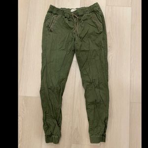 Olive green khaki joggers